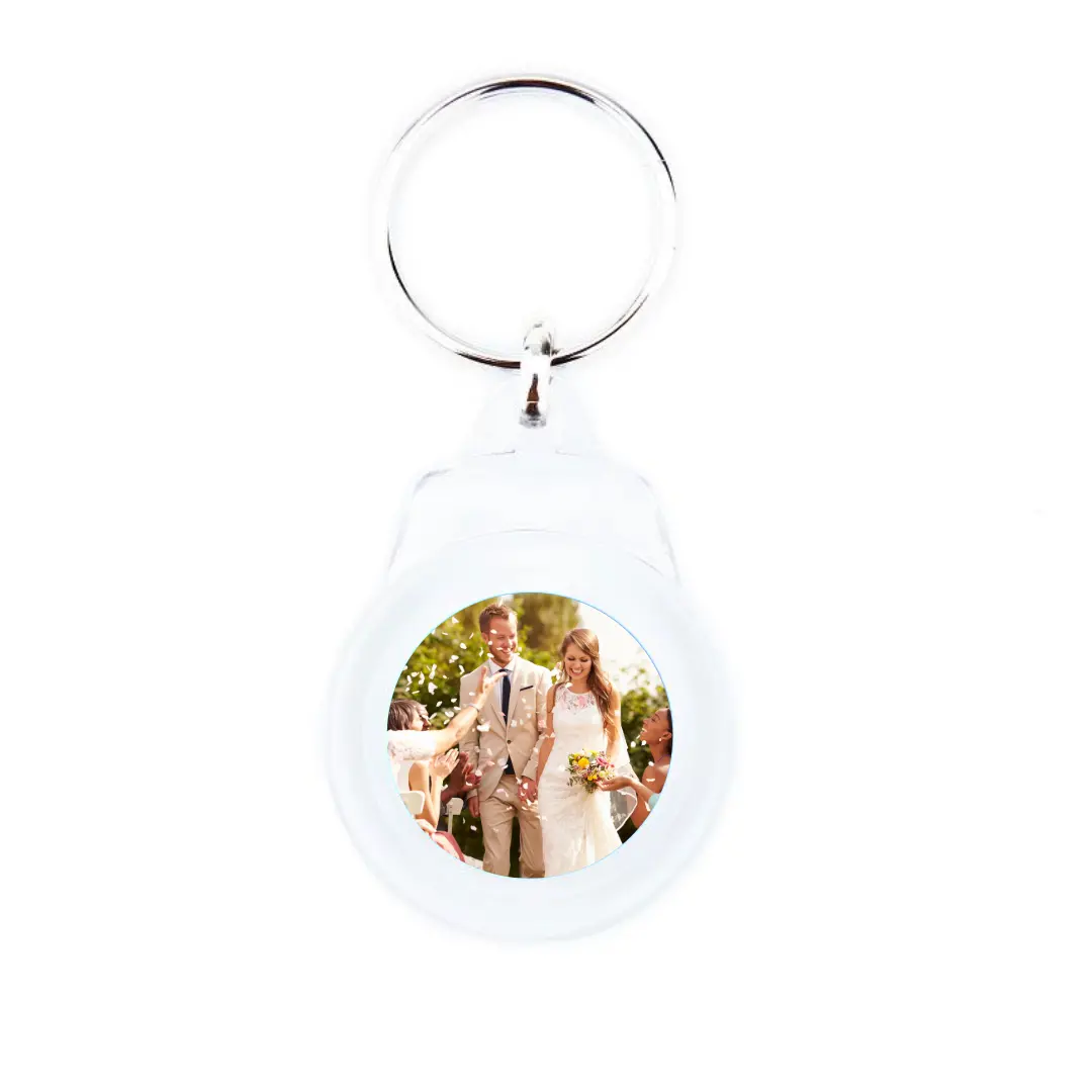 Runder Hochzeitsschlüsselanhänger aus Kunststoff als Gastgeschenk Runder Hochzeitsschlüsselanhänger aus Kunststoff als Gastgeschenkaus Kunststoff als Gastgeschenk