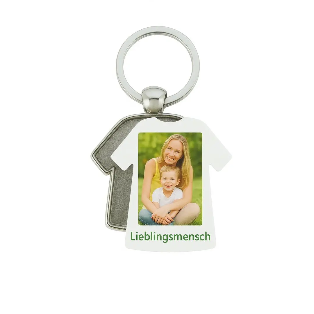Schlüsselanhänger aus Metall T-Shirt als Geschenk für Familie und Freunde Schlüsselanhänger aus Metall T-Shirt als Geschenk für Familie und Freunde