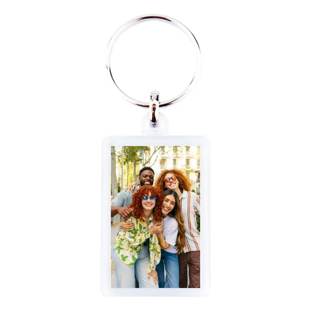 Rechteckiger Schlüsselanhänger aus Kunststoff als Geschenk für Familie und Freunde Rechteckiger Schlüsselanhänger aus Kunststoff als Geschenk für Familie und Freunde