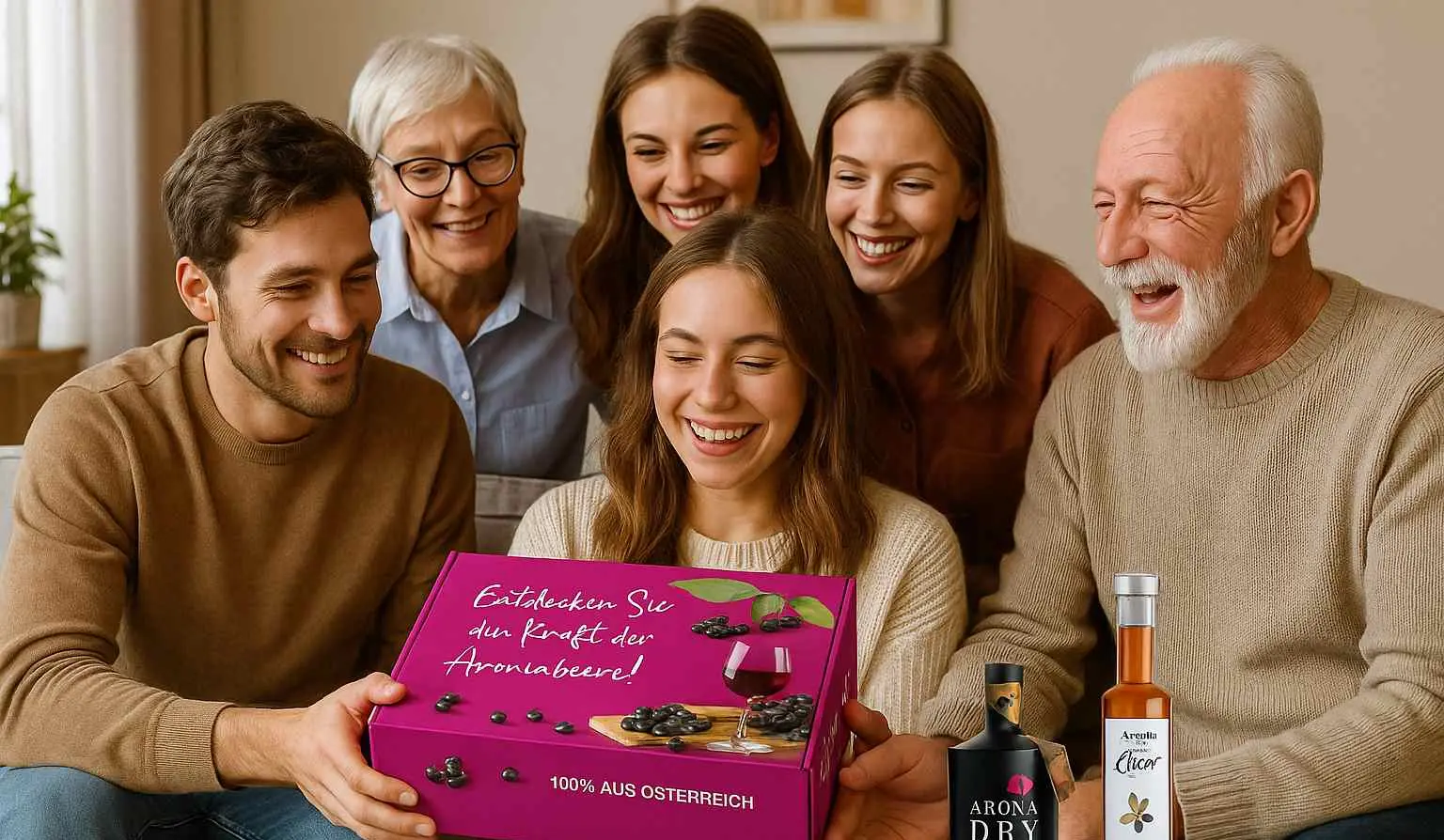 Aronia Geschenkbox für Familie & Freunde als Geschenk