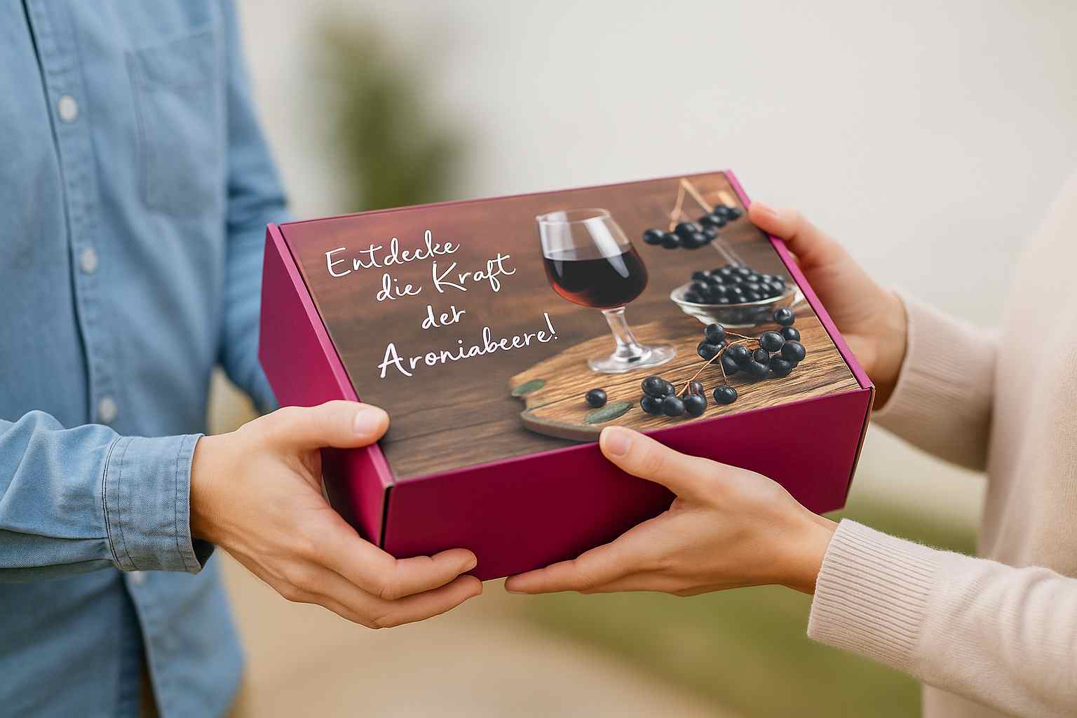 Danke sagen mit  Aronia Geschenkbox   