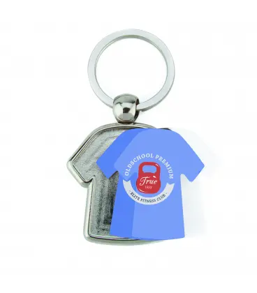 [4713-055790] T-Shirt Schlüsselanhänger aus Metall (39x49 mm)