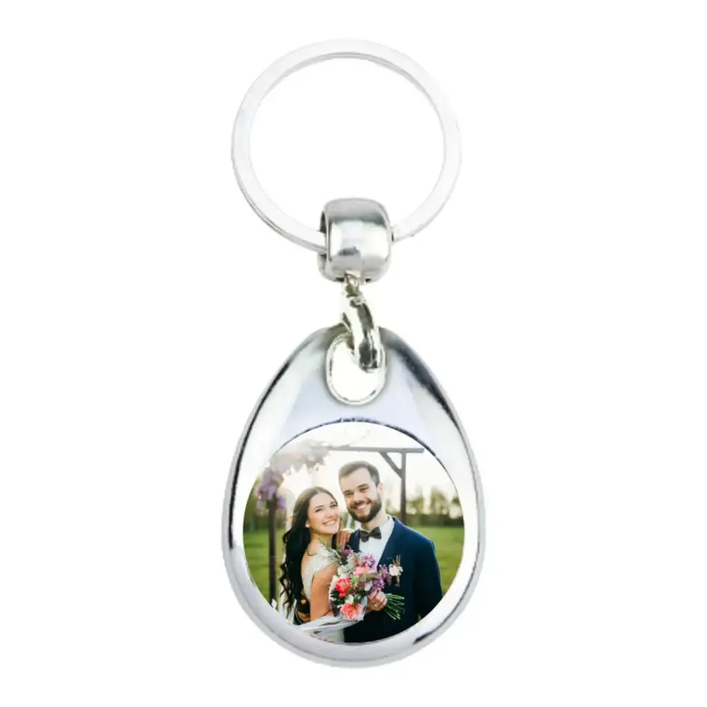 [4712-055790] Schlüsselanhänger aus Metall (rund - 25 mm Ø)