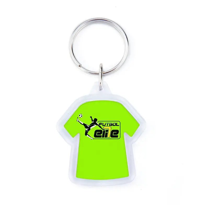 T-Shirt Schlüsselanhänger aus Kunststoff (48x41 mm)  (1 Foto - einseitig)