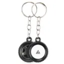 Foto-Schlüsselanhänger mit Autoreifen (Ø 25 mm)